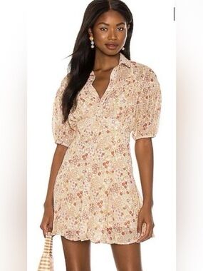 Free People Bonnie Mini Dress - tea combo